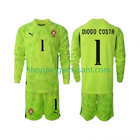 Maillot de Foot Portugal Diogo Costa 1 Gardien Enfant Domicile 2025 Manche Longue