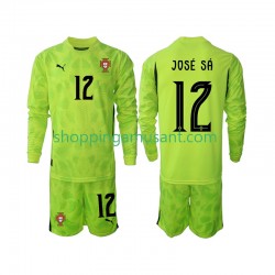Maillot de Foot Portugal Jose Sa 12 Gardien Enfant Domicile 2025 Manche Longue