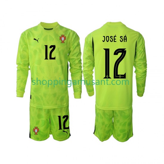 Maillot de Foot Portugal Jose Sa 12 Gardien Enfant Domicile 2025 Manche Longue