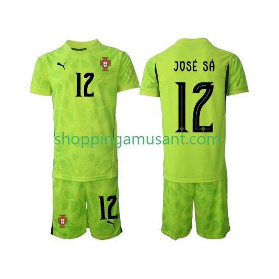 Maillot de Foot Portugal Jose Sa 12 Gardien Enfant Domicile 2025 Manche Courte