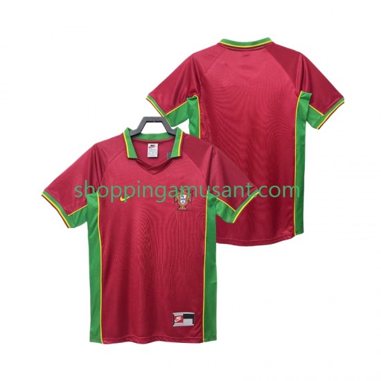 Maillot de Foot Portugal Rétro Homme Domicile 1998 Manche Courte