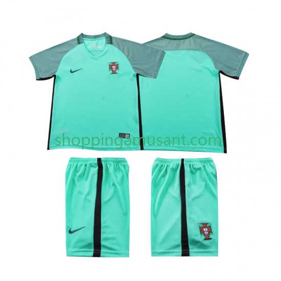 Maillot de Foot Portugal 2016 Rétro Enfant Extérieur Manche Courte