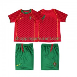 Maillot de Foot Portugal Rétro Enfant Domicile 2004 Manche Courte