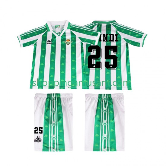Maillot de Foot Real Betis FINIDI 25 1996 1997 Rétro Enfant Domicile Manche Courte