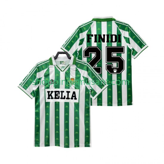 Maillot de Foot Real Betis FINIDI 25 1995 1996 Rétro Homme Domicile Manche Courte
