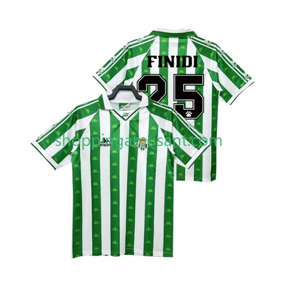 Maillot de Foot Real Betis FINIDI 25 1996 1997 Rétro Homme Domicile Manche Courte