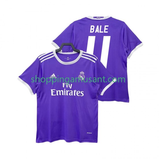 Maillot de Foot Real Madrid BALE 11 2016 2017 Rétro Homme Extérieur Manche Courte