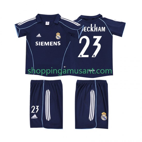 Maillot de Foot Real Madrid BECKHAM 23 2005 Rétro Enfant Extérieur 2006 Manche Courte