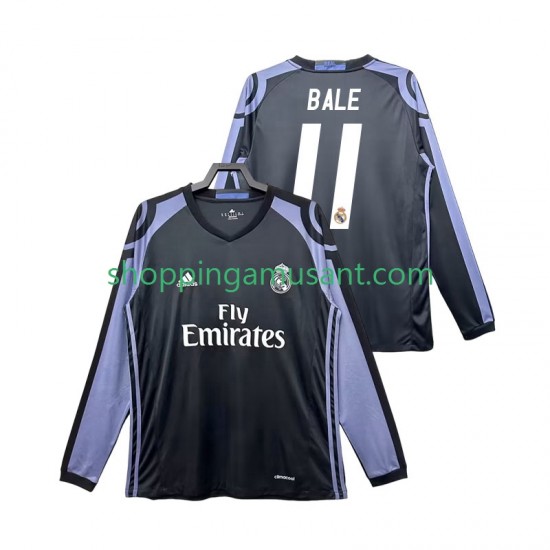 Maillot de Foot Real Madrid Bale 11 2016 2017 Rétro Homme Neutre Manche Longue