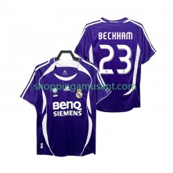 Maillot de Foot Real Madrid Beckham 23 2007 Rétro Homme Extérieur 2006 Manche Courte