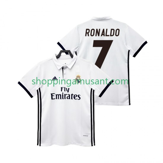 Maillot de Foot Real Madrid CRISTIANO RONALDO 7 2017 2018 Rétro Homme Domicile Manche Courte