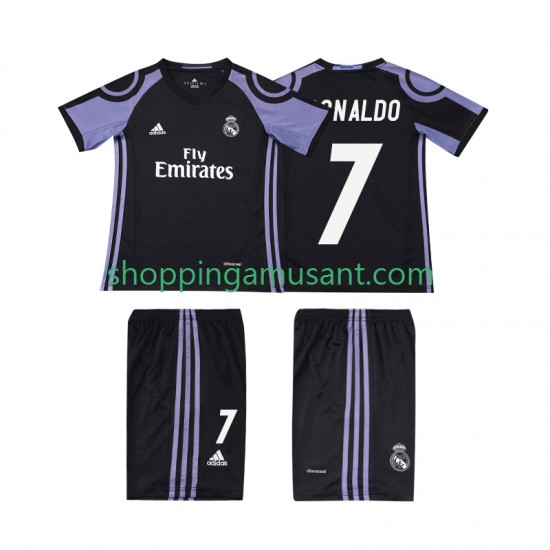 Maillot de Foot Real Madrid Cristiano Ronaldo 7 2016 2017 Rétro Enfant Neutre Manche Courte