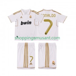 Maillot de Foot Real Madrid Cristiano Ronaldo 7 2012 Rétro Enfant Domicile 2011 Manche Courte