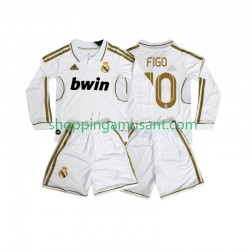 Maillot de Foot Real Madrid FIGO 10 2012 Rétro Enfant Domicile 2011 Manche Longue