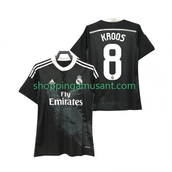 Maillot de Foot Real Madrid KROOS 8 2014 2015 Rétro Homme Extérieur Manche Courte