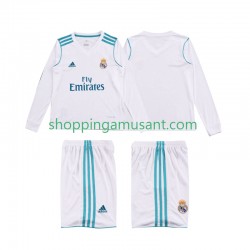 Maillot de Foot Real Madrid 2017 2018 Rétro Enfant Domicile Manche Longue