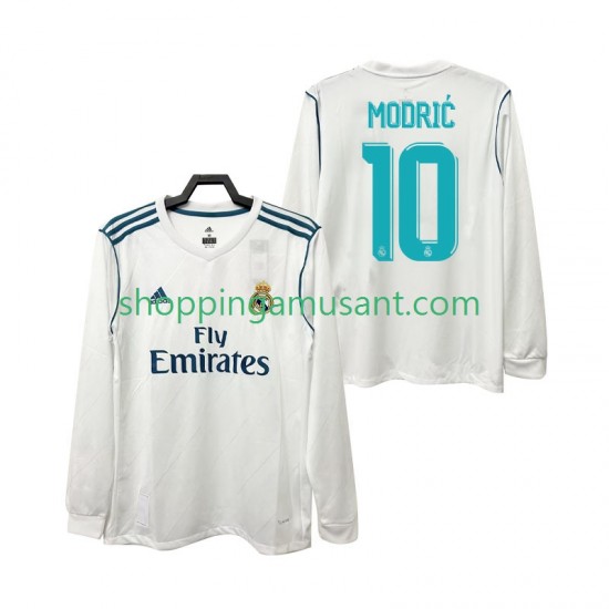 Maillot de Foot Real Madrid Modrić 10 2017 2018 Rétro Homme Domicile Manche Longue