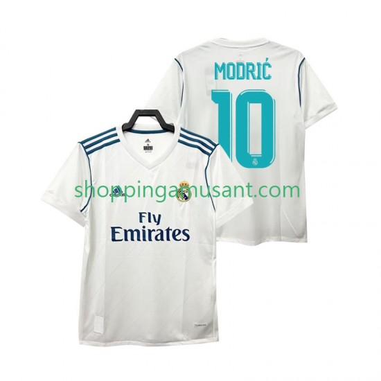 Maillot de Foot Real Madrid Modrić 10 2017 Rétro Homme Domicile Manche Courte