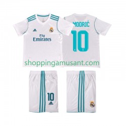 Maillot de Foot Real Madrid Modrić 10 2017 2018 Rétro Enfant Domicile Manche Courte