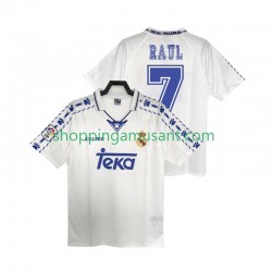 Maillot de Foot Real Madrid RAUL 7 1996 1997 Rétro Homme Domicile Manche Courte