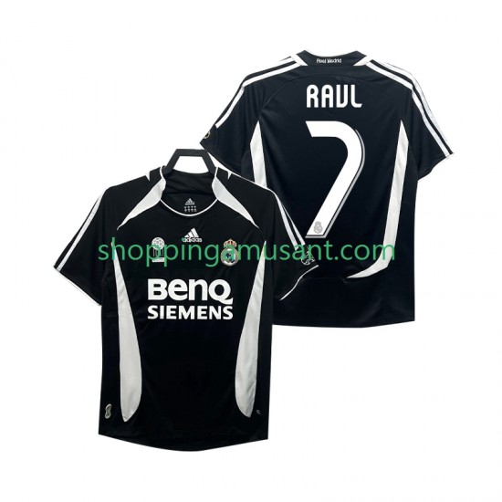 Maillot de Foot Real Madrid RAUL 7 2007 Rétro Homme Neutre 2006 Manche Courte