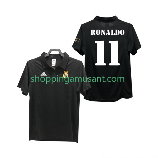 Maillot de Foot Real Madrid RONALDO 11 2003 Rétro Homme Extérieur 2002 Manche Courte