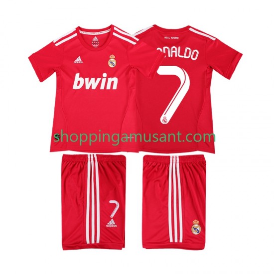 Maillot de Foot Real Madrid RONALDO 7 2012 Rétro Enfant Neutre 2011 Manche Courte