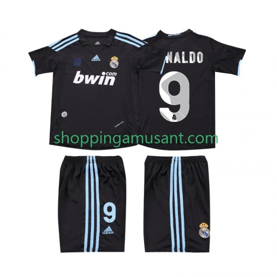 Maillot de Foot Real Madrid RONALDO 9 2009 Rétro Enfant Extérieur 2010 Manche Courte