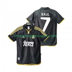 Maillot de Foot Real Madrid Raul 7 2001 Rétro Homme Extérieur 1999 Manche Courte