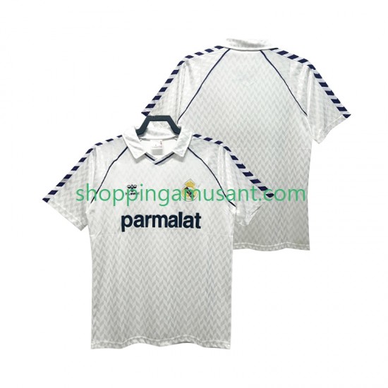 Maillot de Foot Real Madrid 1986 1987 Rétro Homme Domicile Manche Courte