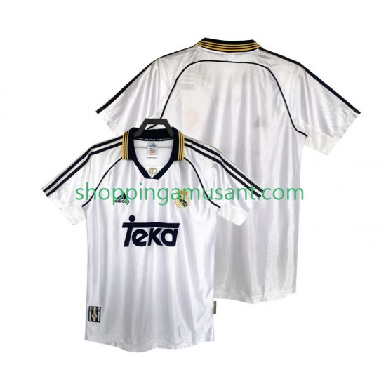 Maillot de Foot Real Madrid 2000 Rétro Homme Domicile 1998 Manche Courte