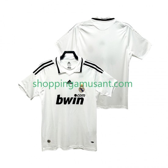 Maillot de Foot Real Madrid 2009 Rétro Homme Domicile 2008 Manche Courte