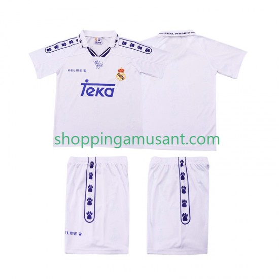 Maillot de Foot Real Madrid 1996 Rétro Enfant Domicile 1994 Manche Courte