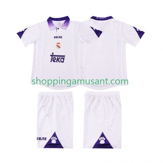 Maillot de Foot Real Madrid 1997 Rétro Enfant Domicile 1998 Manche Courte