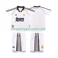 Maillot de Foot Real Madrid 2000 Rétro Enfant Domicile 1998 Manche Courte