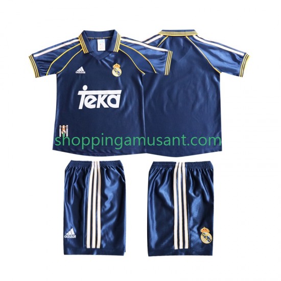 Maillot de Foot Real Madrid Rétro Enfant Neutre 1999 1998 Manche Courte