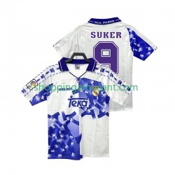 Maillot de Foot Real Madrid SUKER 9 1996 1997 Rétro Homme Neutre Manche Courte