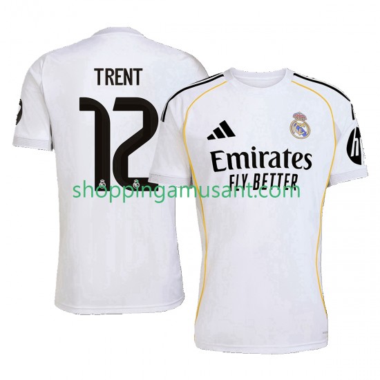 Maillot de Foot Real Madrid Trent Alexander-Arnold 12 Homme Domicile 2025-2026 Manche Courte