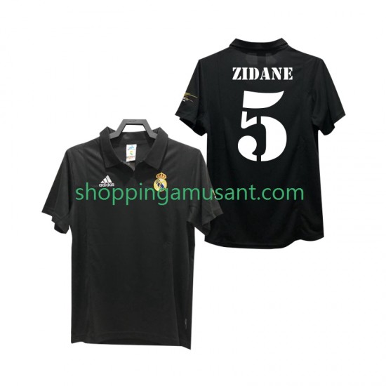 Maillot de Foot Real Madrid ZIDANE 5 2003 Rétro Homme Extérieur 2002 Manche Courte