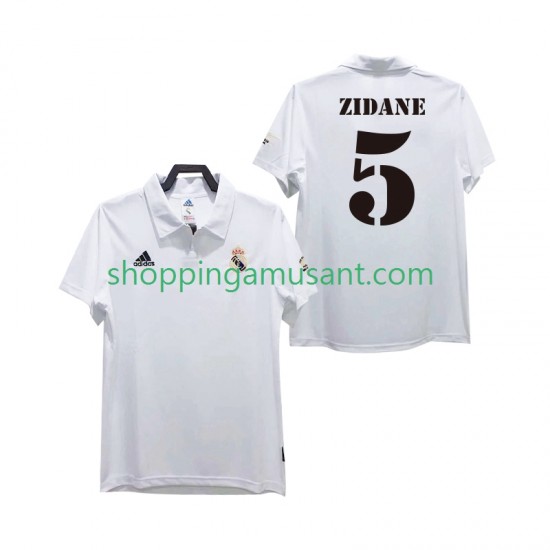 Maillot de Foot Real Madrid ZIDANE 5 2003 Rétro Homme Domicile 2002 Manche Courte
