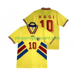 Maillot de Foot Roumanie Hagi 10 Rétro Homme Domicile 1994 Manche Courte