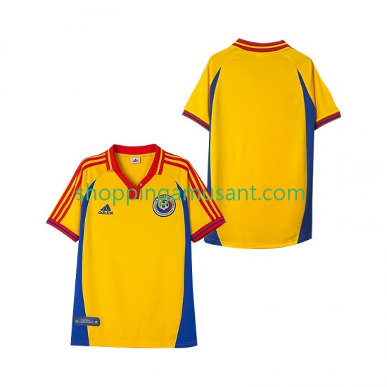 Maillot de Foot Roumanie 2000 Rétro Homme Domicile Manche Courte