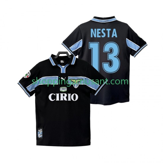 Maillot de Foot SS Lazio NESTA 13 Rétro Homme Extérieur 1999 1998 Manche Courte