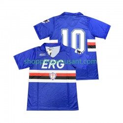 Maillot de Foot Sampdoria 10 1990 1991 Rétro Homme Domicile Manche Courte