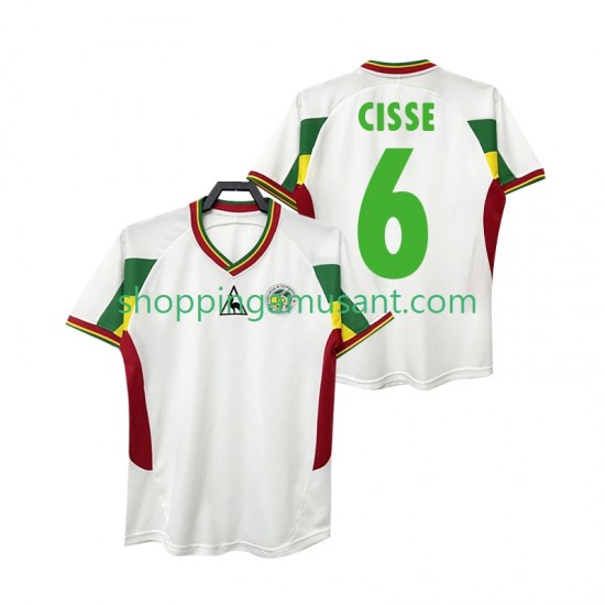 Maillot de Foot Sénégal CISSE 6 Rétro Homme Domicile 2002 Manche Courte