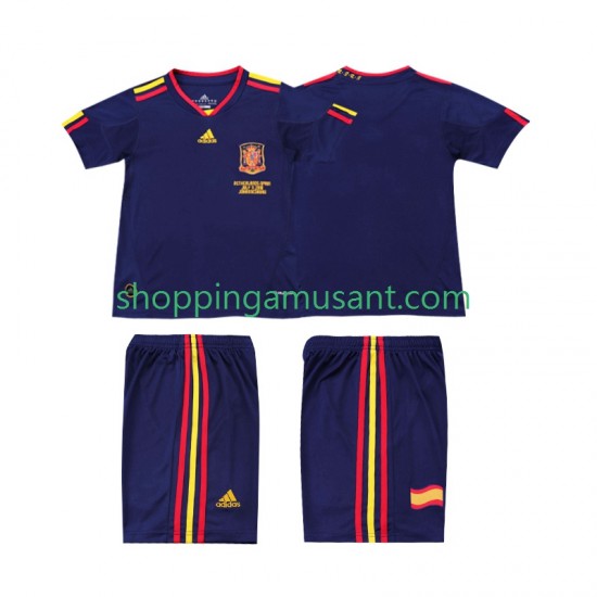 Maillot de Foot Espagne Rétro Enfant Extérieur 2010 Manche Courte