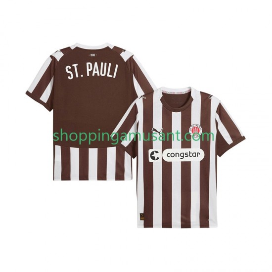 Maillot de Foot St. Pauli Homme Domicile 2025-2026 Manche Courte