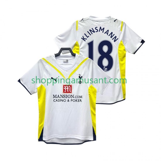 Maillot de Foot Tottenham Hotspur KLINSMANN 18 2009 Rétro Homme Domicile 2010 Manche Courte