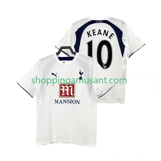 Maillot de Foot Tottenham Hotspur Keane 10 2007 Rétro Homme Domicile 2006 Manche Courte
