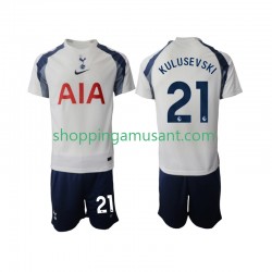 Maillot de Foot Tottenham Hotspur Kulusevski 21 Enfant Domicile 2025-2026 Manche Courte